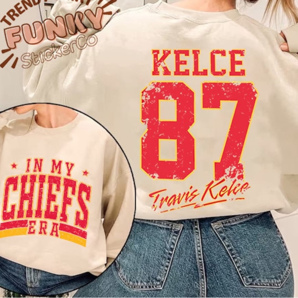 Retro In My Chiefs Era Sweatshirt Travis 89 Football Fan Gifts